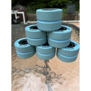 Sonar Flat Out 88A Skateboard Wheels 62mm Light Blue Color Offset Mount Used